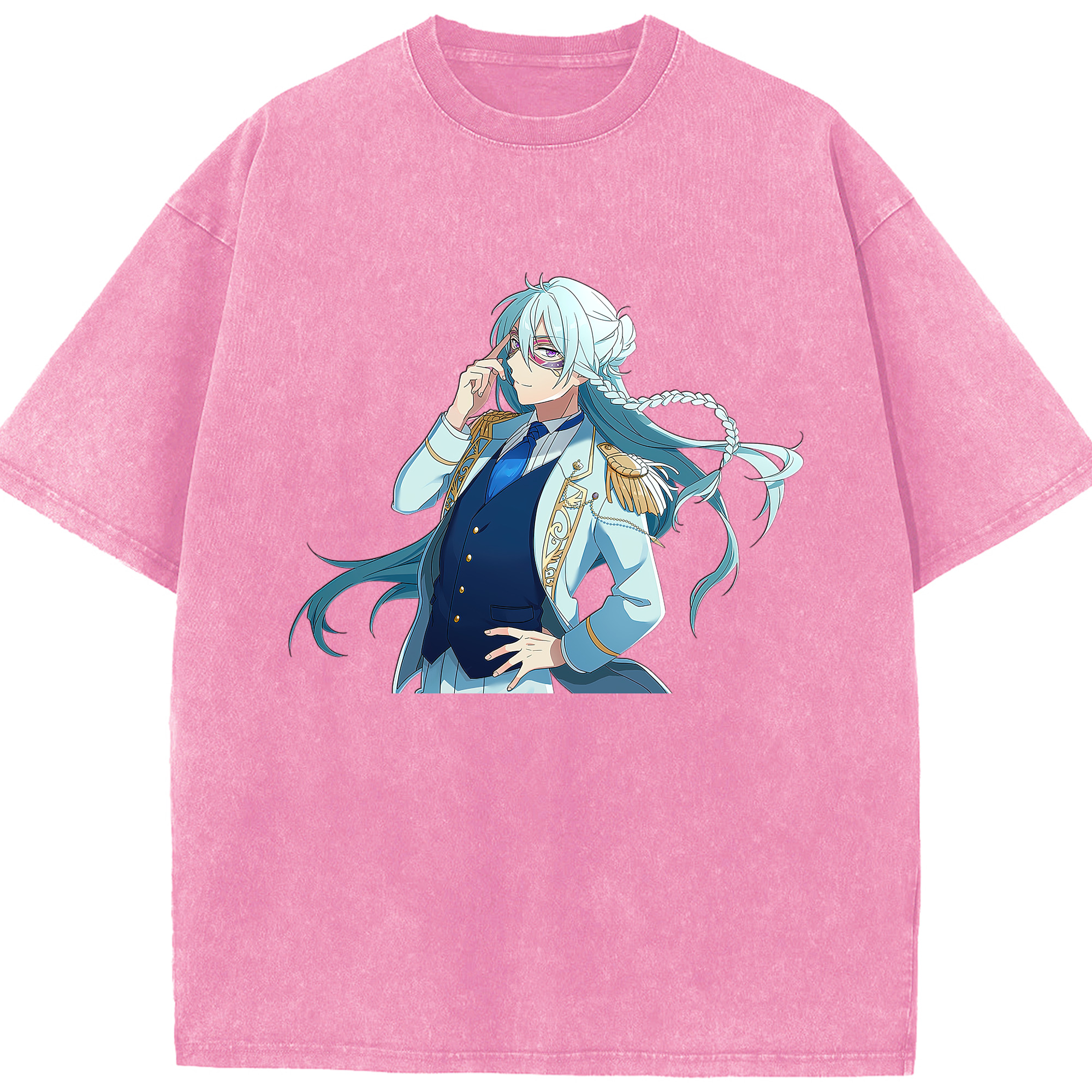 （画像用） あんさんぶるスターズ! Ensemble Stars 綿100% ヴィンテージ風 半袖Tシャツ（フロントプリント）